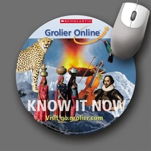 New! Vynex (r) Duratec (r) - 8"roundx1/8"-hard Surface Mouse Pad-5-day; Rush: 24 Hour,1,2,or 3-day