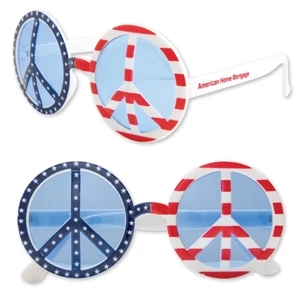 Patriotic Peace Sunglasses. Closeout Price. Available While Supplies Last