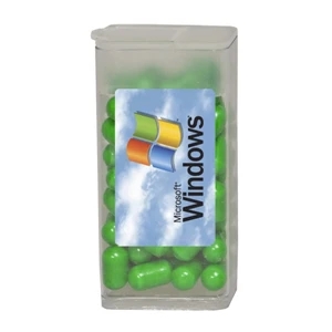 Mint Tin Maniacs - Large Pop-top Dispenser With Colored Bullet Candy. Colored Candy In Dispenser
