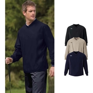 North End (r) - S- X L - Men's V-neck Unlined Windshirt With Accent Tipping On Rib Knit Neckline And Cuffs