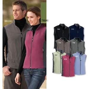 North End (r) - X S- X L - Ladies' Microfleece Vest With Contrast Side Panels