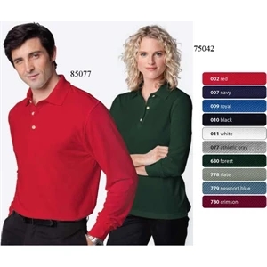 X S- X L - Ladies' Extreme Long Sleeve Pique Polo Shirt With Teflon (r)