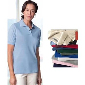 3 X L - Ladies' Extreme Cotton Pique Polo Shirt With Matching Flat Knit Collar And Cuffs