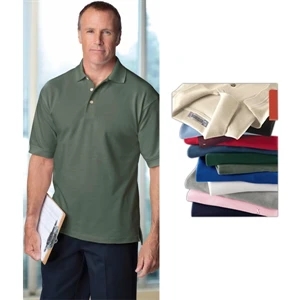 2 X L - Men's Extreme Cotton Pique Polo Shirt With Matching Flat Knit Collar And Cuffs