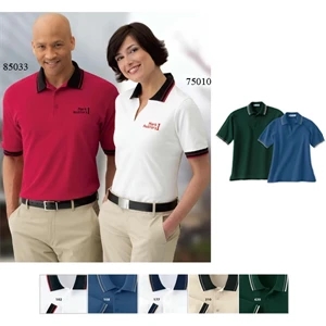 3 X L-4 X L - Men's Extreme Cotton Pique Polo With Extended Stripe Trim