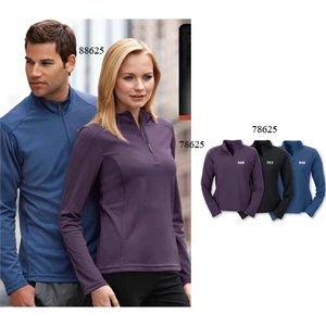 North End Sport (r) - X S- X L - Ladies' Polyester Pinstripe Half-zip Mock Shirt
