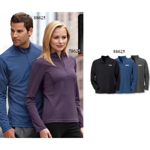 North End Sport (r) - S- X L - Men's Polyester Pinstripe Half-zip Mock Shirt
