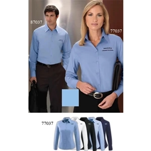 North End Sport (r) Luster - 2 X L - Ladies' Wrinkle Resistant Cotton Blend Poplin Taped Shirt