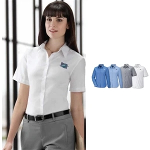 North End (r) Maldon - 2 X L - Ladies' Short Sleeve Oxford Shirt With Spread Collar