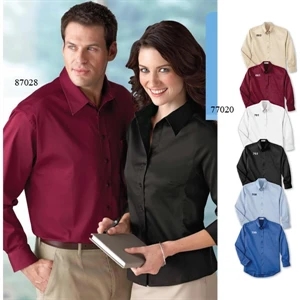 Il Migliore (r) - X S- X L - Ladies' Solid Stretch Shirt With Open Collar With Five-button Placket