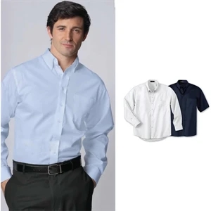3 X L - Men's Long Sleeve Easy Care Twill Shirt With Button Down Collar