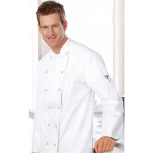 North End (tm) - S- X L - Unisex Deluxe Chef's Coat With Left Chest Welt Pocket