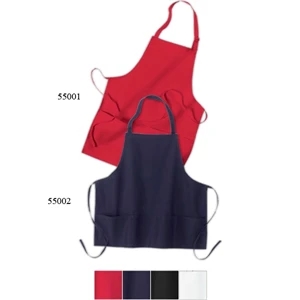North End (r) - Adjustable Full Length Bib Apron With Two Front Pouch Pockets