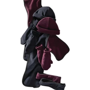 North End (r) - Fleece Mittens With Elasticized Wrists And Plastic Clips