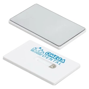 Credit Card Dental Floss With Made From Waxed Nylon And A Mirror Made From Plastic