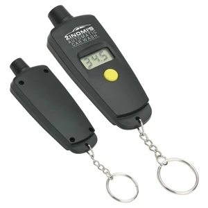 Tire Gauge Key Chain With Lcd Display In Plastic Casing With Control Button