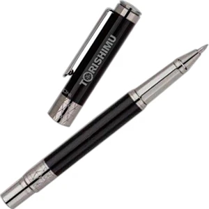 Bettoni (r) - Gunmetal Etch Trim Style Rollerball Pen With Cap Off Design