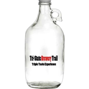 Growler - Clear Glass Jug. 64 Oz. All New, Made In The Usa. Easy To Clean