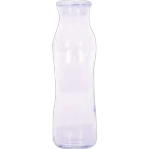24 Oz Clear Glass Hydration Bottle With Lid And Easy Grip Hourglass Shape
