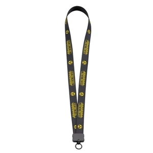 3/4" Dye Sublimated Stretchy Elastic Lanyard With Plastic Clamshell And O-ring