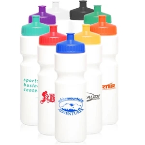 28 oz. Push Cap Plastic Water Bottle