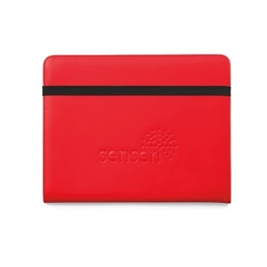Hype - Santa Fe Red - Simulated Leather Ipad Stand With Elastic Corners
