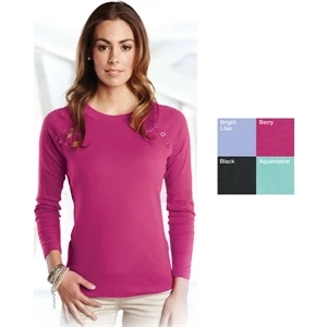 Tiffany Lilac Bloom (r) - X S- X L - Women's Preshrunk Scoop Neck Long Sleeve Shirt