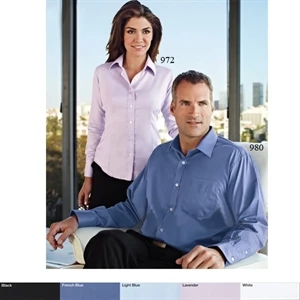 Brooke Gold (tm) - 2 X L - Women's 4.8 Oz, 100% Cotton Non-iron Fine Twill Dress Shirt