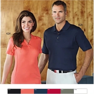 Gold (tm) Stella - 2 X L - Women's 6.1 Oz 51% Cotton/49% Polyester Vertical Stripe Jacquard Golf Shirt