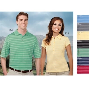 Outline Performance (tm) - 2 X L - Women's Polyester Yarn-dyed Golf Shirt With 3-color Stripe Body