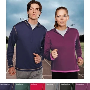 Performance (tm) Lady Phantom - 2 X L - Women's Moisture Wicking 1/4-zip Pullover Hooded Shirt