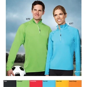 Performance (tm) Hyperion - S- X L - Men's Moisture Wicking 1/4-zip Pullover Shirt With Reflective Piping