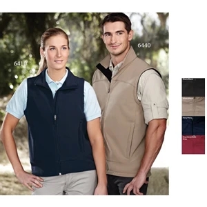 Zenith Performance (tm) - 2 X L - Men's Soft-shell Vest Accented With Front Zippered Pockets
