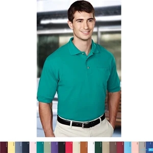 Image - X Lt - Men's Pique Knit Golf Shirt With Pocket And A Clean-finished Placket