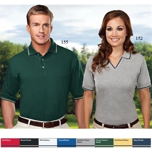 Streamline - S - X L - Men's Pique Golf Shirt With Contrasting Trim On Collar And Cuffs