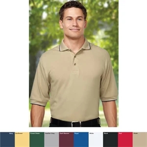 Pursuit - 2 X L - Men's 7.8 Oz Golf Shirt With Two-tone Trim Collar And Cuffs