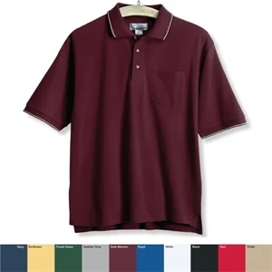 Conquest - X Lt - Men's 7.8 Oz Golf Shirt With Pocket And Two-tone Trim Collar