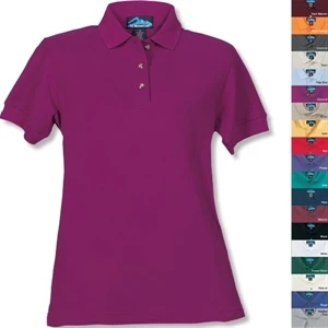 Autograph - 4 X L - Women's Golf Shirt With 3 Horn Buttons In Reversed Placket