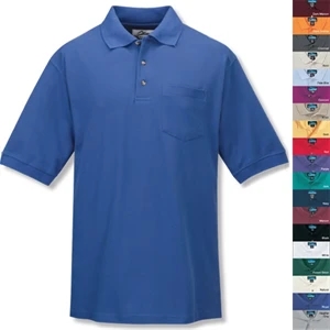 Signature Ltd - S - X L - Men's Golf Shirt With Pocket And Three Horn Buttons