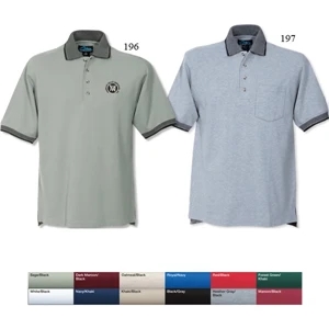 Sterling - X Lt - Men's 7.5 Oz 100% Combed Cotton Pique Knit Shirt With Jacquard Knit Collar