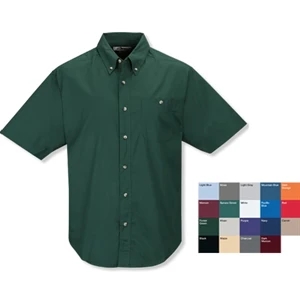 Director - X S - X L - Men's Short Sleeve Cotton Twill Shirt With Left Chest Pocket With Button