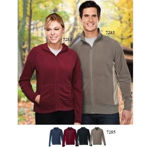 Grenada - S- X L - Men's Micro-fleece Hooded Jacket With Contrast Panels