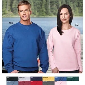 Outlook - 3 X L - Women's Crewneck Sweatshirt With Rib Knit Collar And Half-moon Yoke