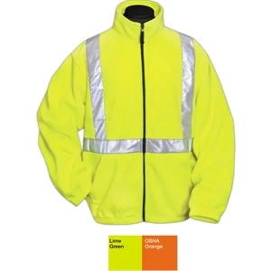 Precinct - S - X L - Jacket With Reflective Tape Made Of 9.8 Oz 100% Polyester Micro Fleece