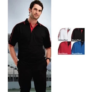 Tmr (r) Redliner - S - X L - Men's Shirt Accented With Flame Embroidery And Piping Along Shoulders