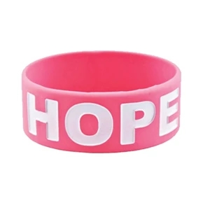 1" Inch Solid Color Ink InjectedSilicone Wristbands