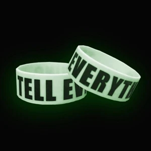 1" Inch Glow In The Dark Silicone Wristbands