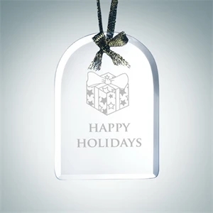 Beveled Arch Jade Glass Ornament