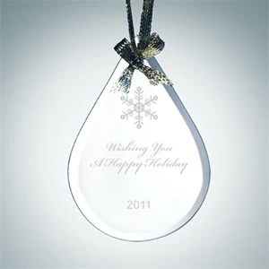 Beveled Rain Drop Shape Ornament