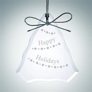 Beveled Tree Clear Glass Ornament